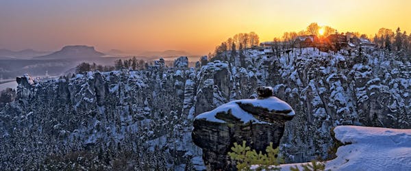 Melhor da excursão de um dia à Suíça boêmia e saxã saindo da excursão de inverno em Praga